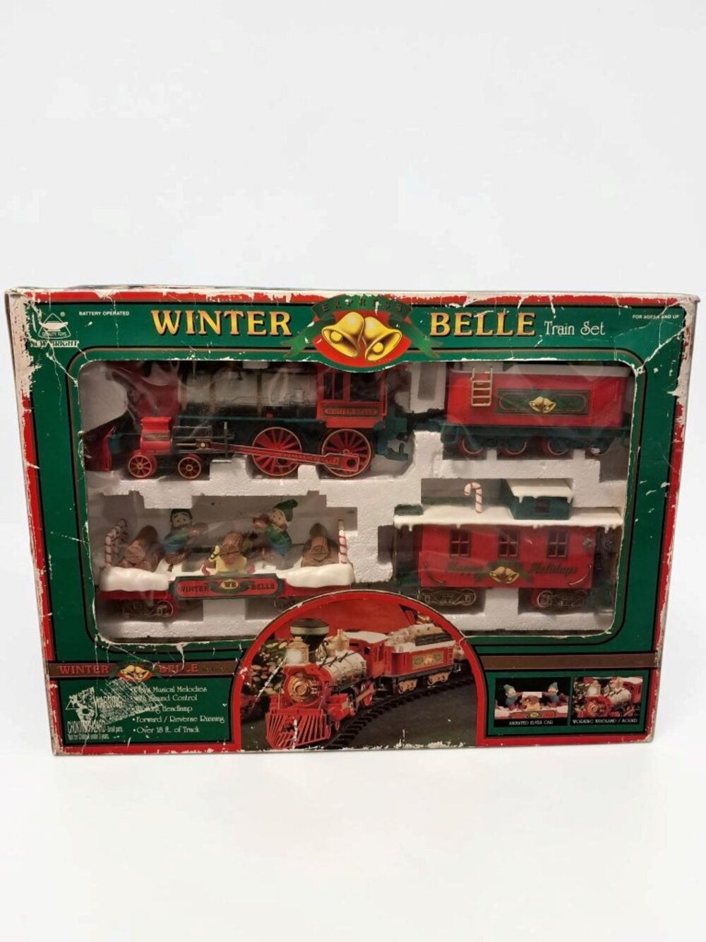 New Bright Winter Belle Animated Christmas Train Set Musical Battery Operated Co
